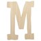 Letter M Uppercase Cute Typewriter Font Unfinished Wood Shape Piece Cutout for DIY Craft Projects